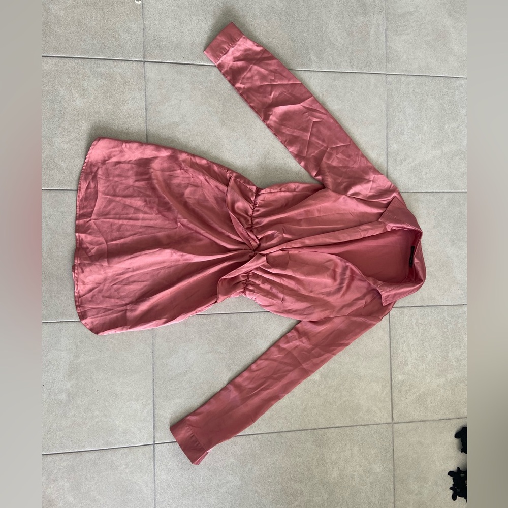 Pink satin mini dress size 2/XS